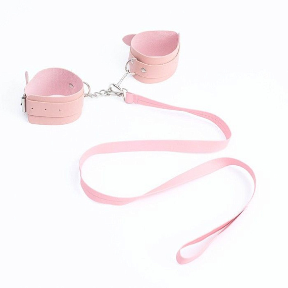 Эротический БДСМ-набор из 8 предметов в нежно-розовом цвете - фото 6