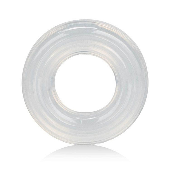 Прозрачное эрекционное кольцо Premium Silicone Ring Large - силикон