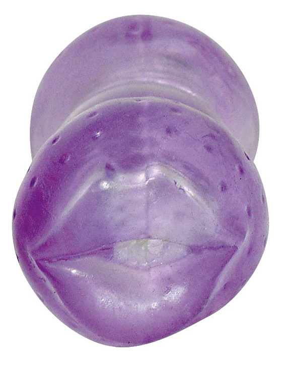 Двусторонний фиолетовый мастурбатор - вагина и ротик от Intimcat