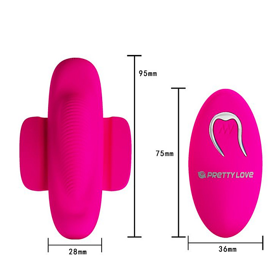 Розовый клиторальный вибратор для ношения в трусиках Fairy Boat II с пультом ДУ - фото 5