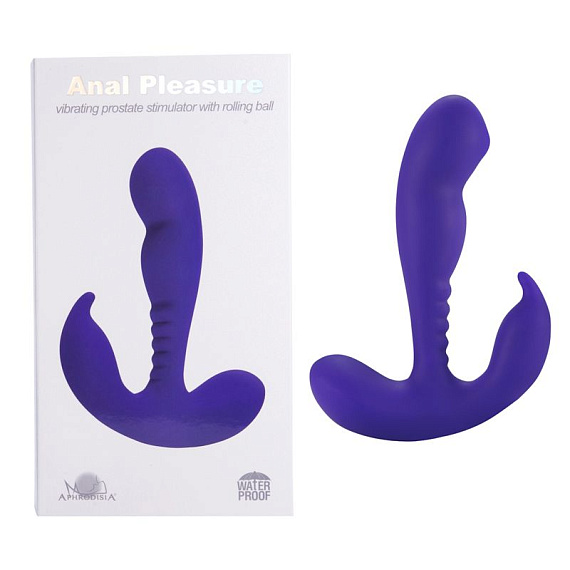 Фиолетовый стимулятор простаты Anal Vibrating Prostate Stimulator with Rolling Ball - 13,3 см. от Intimcat