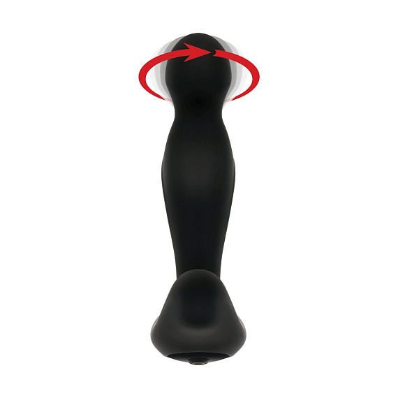 Черный вибростимулятор простаты Adam s Rotating P-spot Massager - 14,2 см. от Intimcat