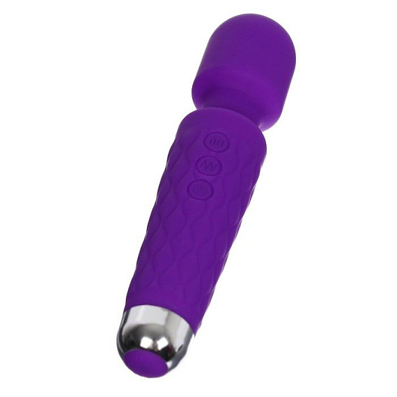 Фиолетовый wand-вибратор с подвижной головкой - 20,4 см. от Intimcat