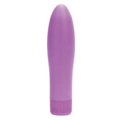 Фиолетовый вибратор SWEET PUSSY IN SILICONE - 13,5 см.