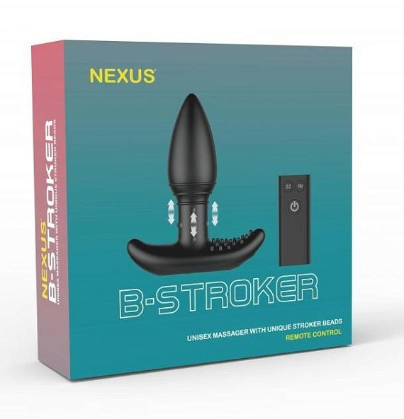 Черная анальная вибропробка Nexus B-Stroker - 13 см. - силикон