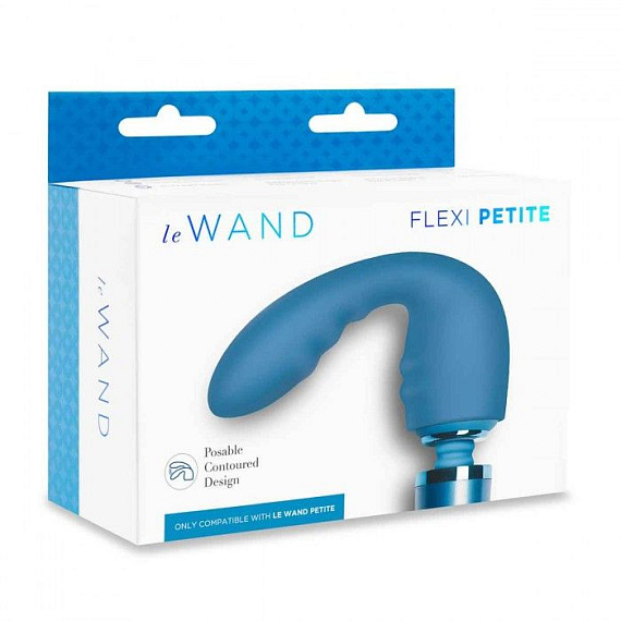 Синяя насадка Flexi для вибратора Le Wand Petite - фото 6