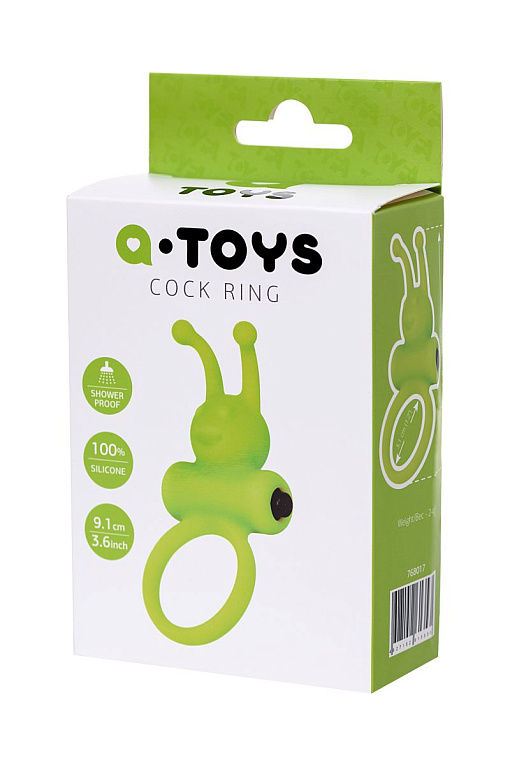 Зеленое эрекционное виброкольцо на пенис Cock Ring - фото 5