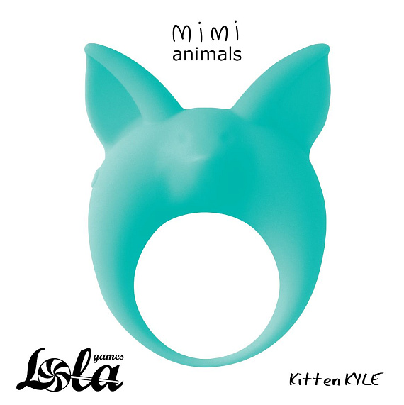 Зеленое эрекционное кольцо Kitten Kyle - силикон