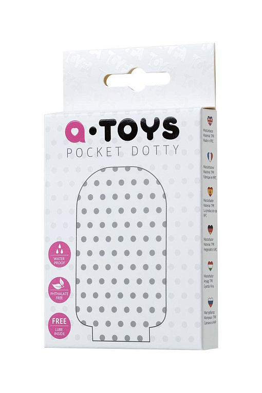 Белый мастурбатор A-Toys Pocket Dotty - фото 6