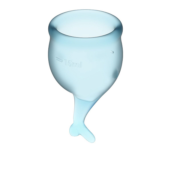 Набор голубых менструальных чаш Feel secure Menstrual Cup - силикон