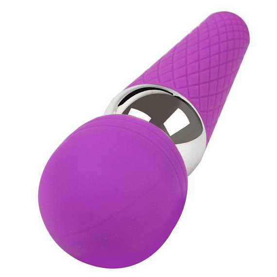 Фиолетовый wand-вибратор - 20 см. - силикон