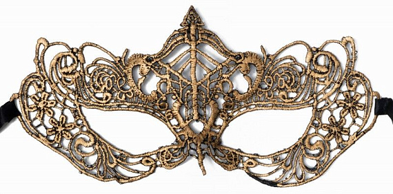 Пикантная золотистая карнавальная маска от Intimcat