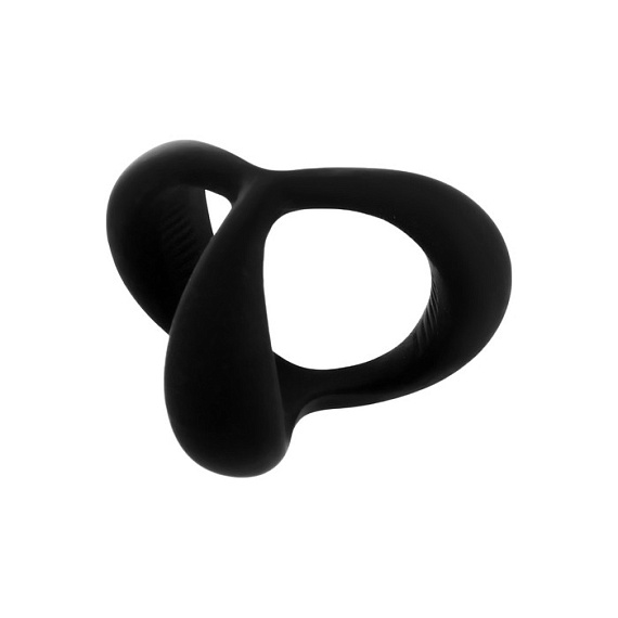 Черное эрекционное кольцо для пениса без вибрации - силикон