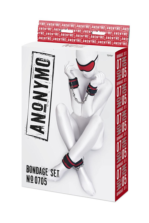 Красно-черный бондажный набор Anonymo - фото 10