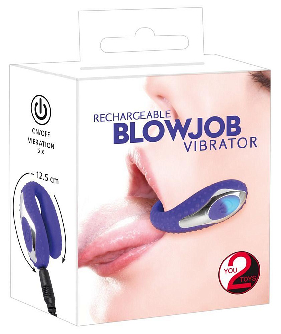 Фиолетовый вибратор для усиления ощущений от оральных ласк Blowjob - фото 6