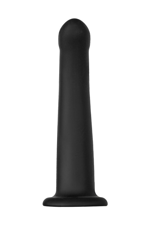 Черный анальный фаллоимитатор Serpens M - 17,5 см. - силикон