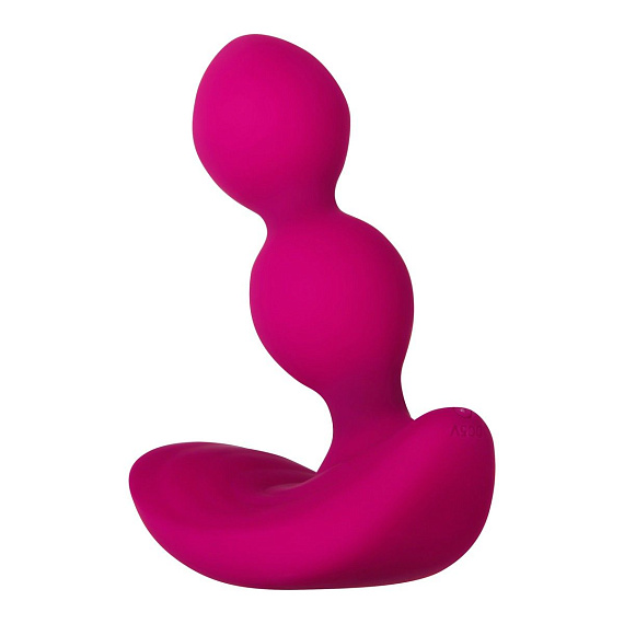 Розовые анальные шарики с вибрацией и расширением Bubble Butt - 12,3 см. от Intimcat
