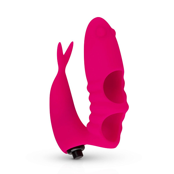 Ярко-розовая вибронасадка на палец Finger Vibrator - силикон