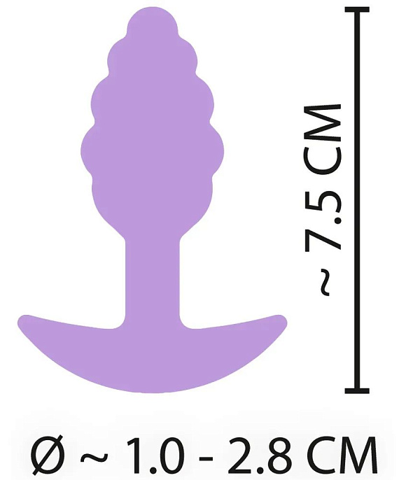 Фиолетовая анальная втулка Mini Butt Plug - 7,5 см. - фото 8