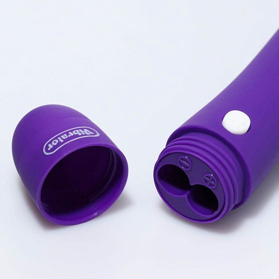 Фиолетовый классический вибратор с 12 режимами вибрации - 17 см. - силикон