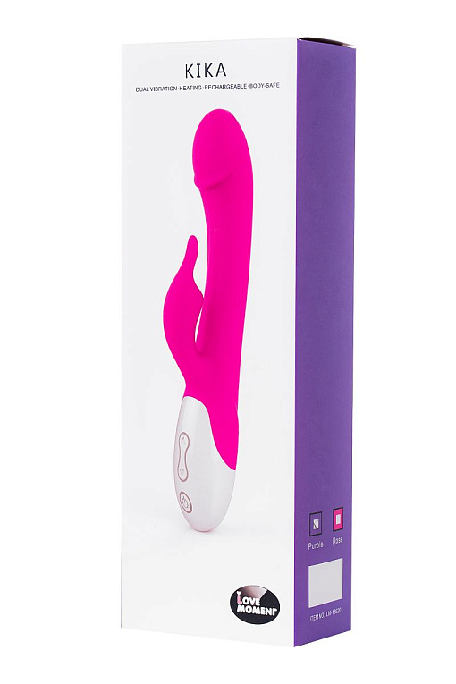 Фиолетовый вибратор LOVEMOMENT с подогревом - 21,5 см. - фото 7