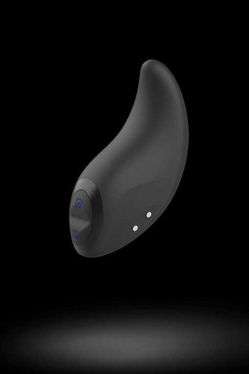 Черный клиторальный стимулятор Bcurious Premium - анодированный пластик, силикон