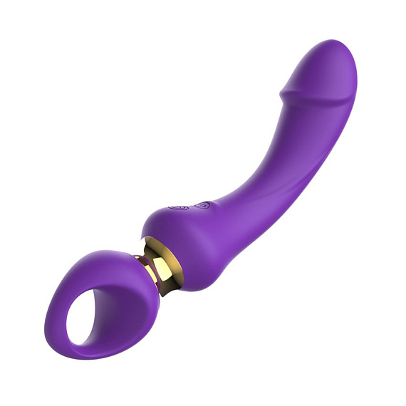 Фиолетовый изогнутый вибромассажер Moon Vibrator - 21,1 см. - фото 6