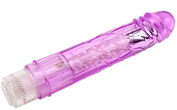 Фиолетовый вибратор Glitters Boy - 26,5 см. от Intimcat