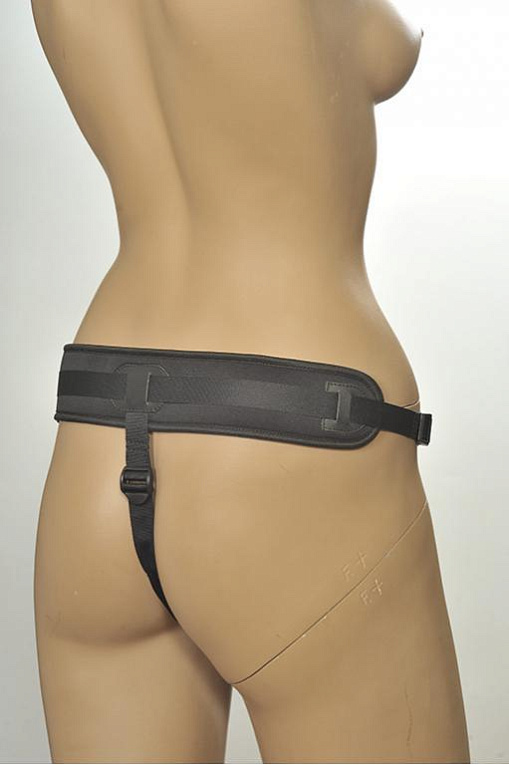Чёрные трусики с плугом Kanikule Strap-on Harness Anatomic Thong от Intimcat