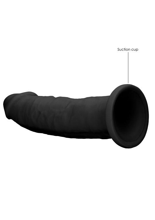 Черный фаллоимитатор Silicone Dildo Without Balls - 22,8 см. от Intimcat