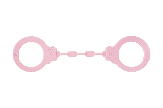 Розовые силиконовые наручники Suppression - силикон