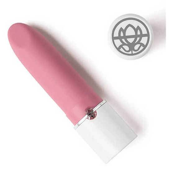 Розовый мини-вибратор MAGIC LOTOS - анодированный пластик, силикон