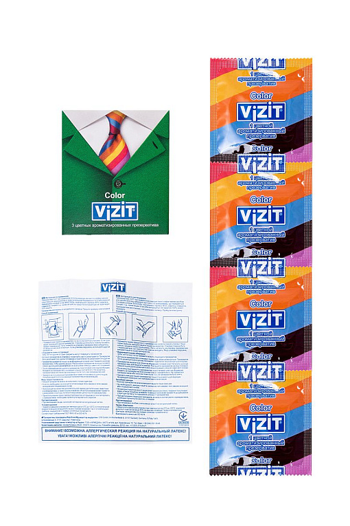 Цветные ароматизированные презервативы VIZIT Color - 3 шт. - фото 9