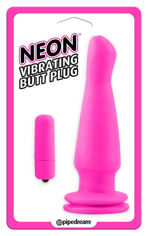 Розовая анальная вибропробка Vibrating Butt Plug - 14,5 см. - фото 5