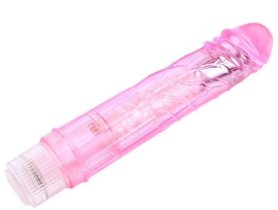 Розовый вибратор Glitters Boy - 26,5 см. от Intimcat