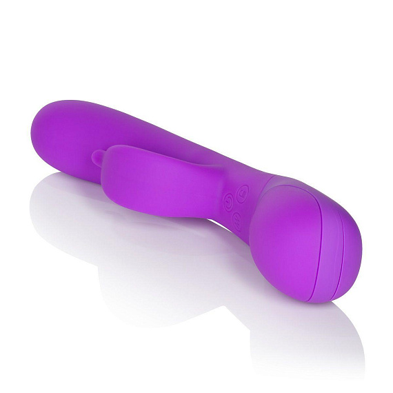 Фиолетовый вибромассажер Impress Dove со стимуляцией клитора - 18 см. California Exotic Novelties