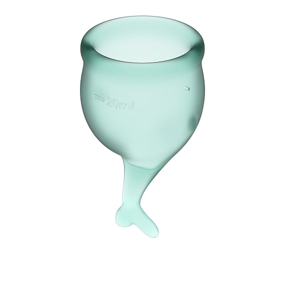 Набор темно-зеленых менструальных чаш Feel secure Menstrual Cup - силикон