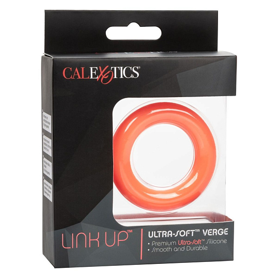 Оранжевое эрекционное кольцо Link Up Ultra-Soft Verge. - силикон