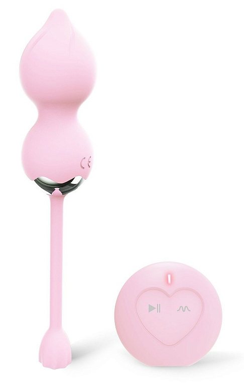 Розовые вагинальные шарики LOTUS с пультом ДУ
