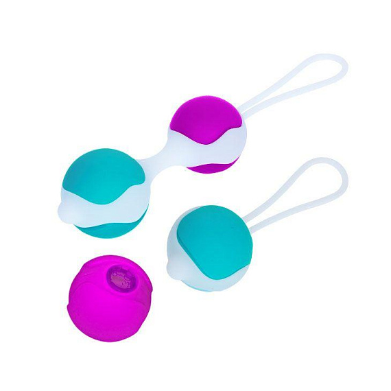 Разноцветные вагинальные шарики Orgasmic balls silicone Baile