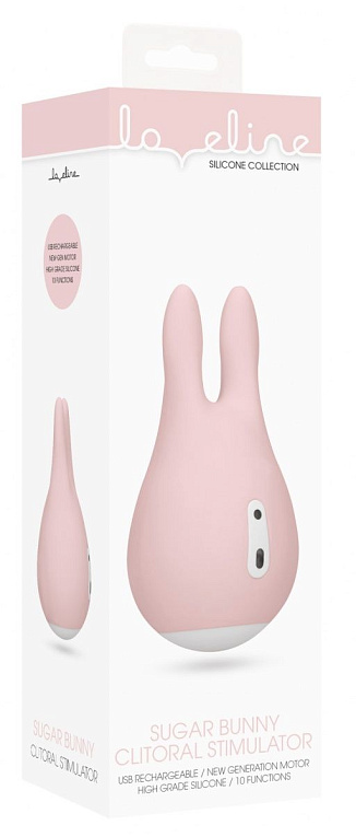 Розовый клиторальный стимулятор Sugar Bunny - 9,5 см. - силикон