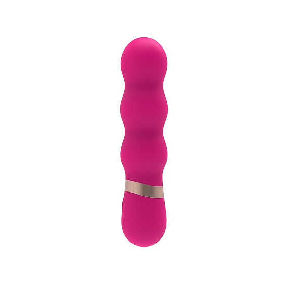 Розовый фигурный мини-вибратор Ripple Vibe - 11,9 см. от Intimcat