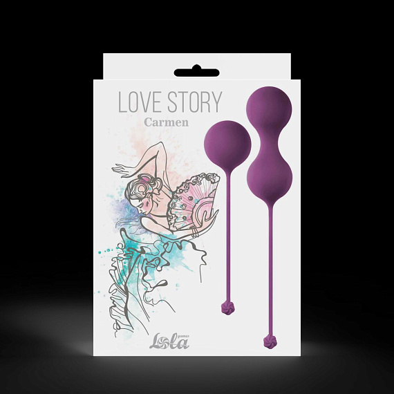 Набор фиолетовых вагинальных шариков Love Story Carmen - силикон