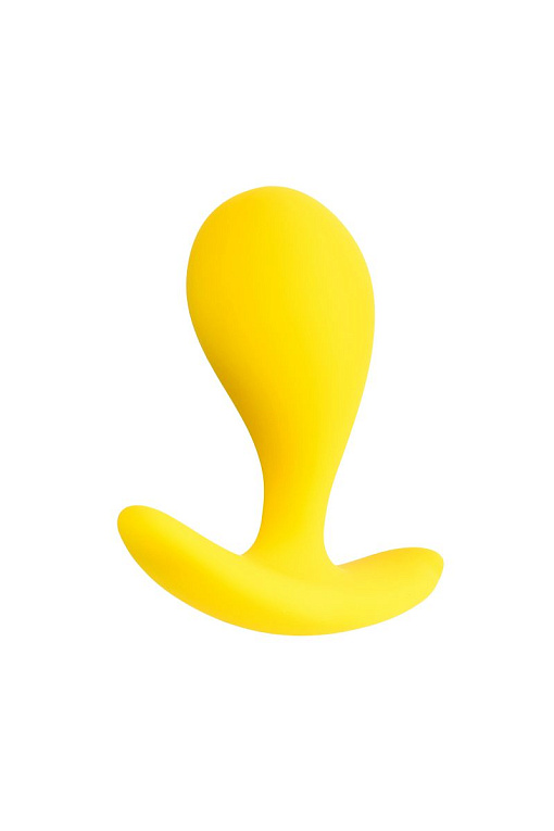 Желтая анальная втулка Blob - 5,5 см. - силикон