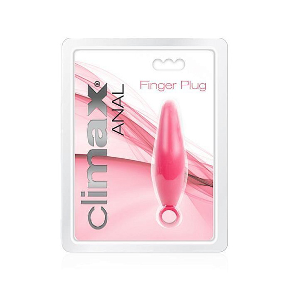 Розовая анальная пробка Climax Anal Finger Plug - 10,5 см. - силикон
