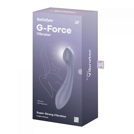 Фиолетовый вибромассажер G-Force - 19 см. - силикон