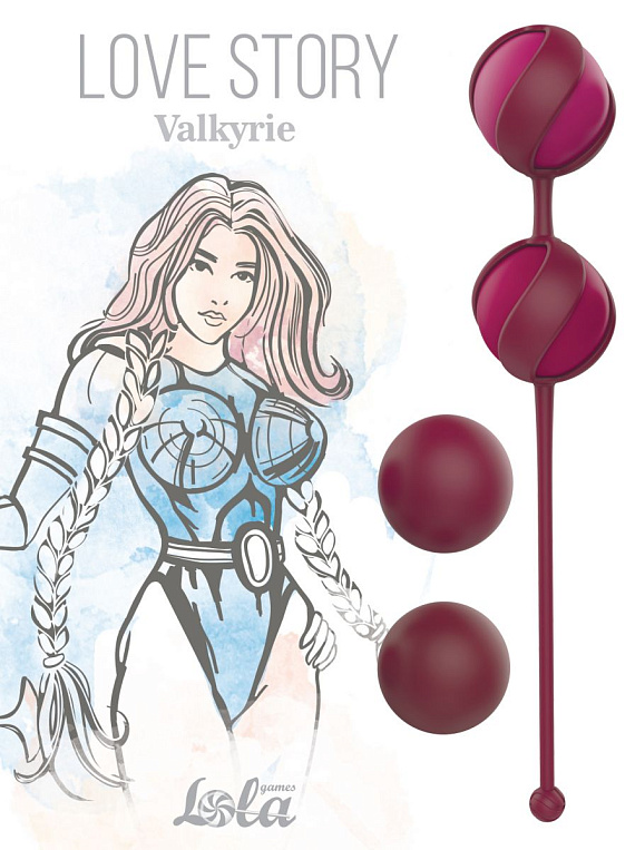 Набор из 4 бордовых вагинальных шариков Valkyrie - силикон