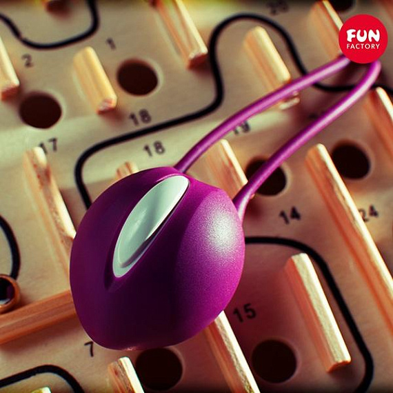 Фиолетовый вагинальный шарик Smartballs Uno - силикон