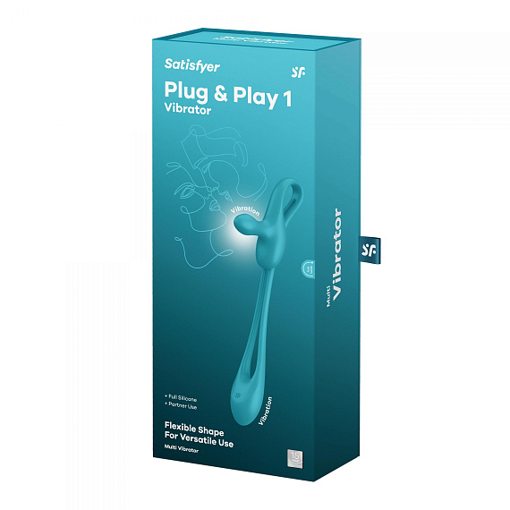 Голубой мультивибратор для пар Satisfyer Plug   Play 1 - силикон