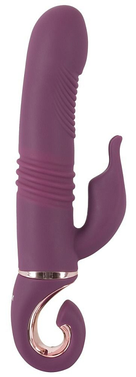 Фиолетовый вибратор-кролик Javida - 25,5 см. - силикон
